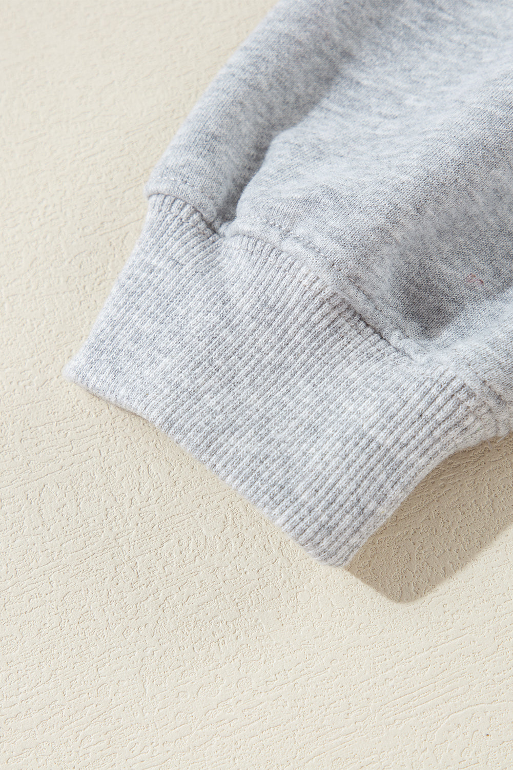 Light Grey Plain Drop Shoulder Crewneck Pullover Sweatshirt
