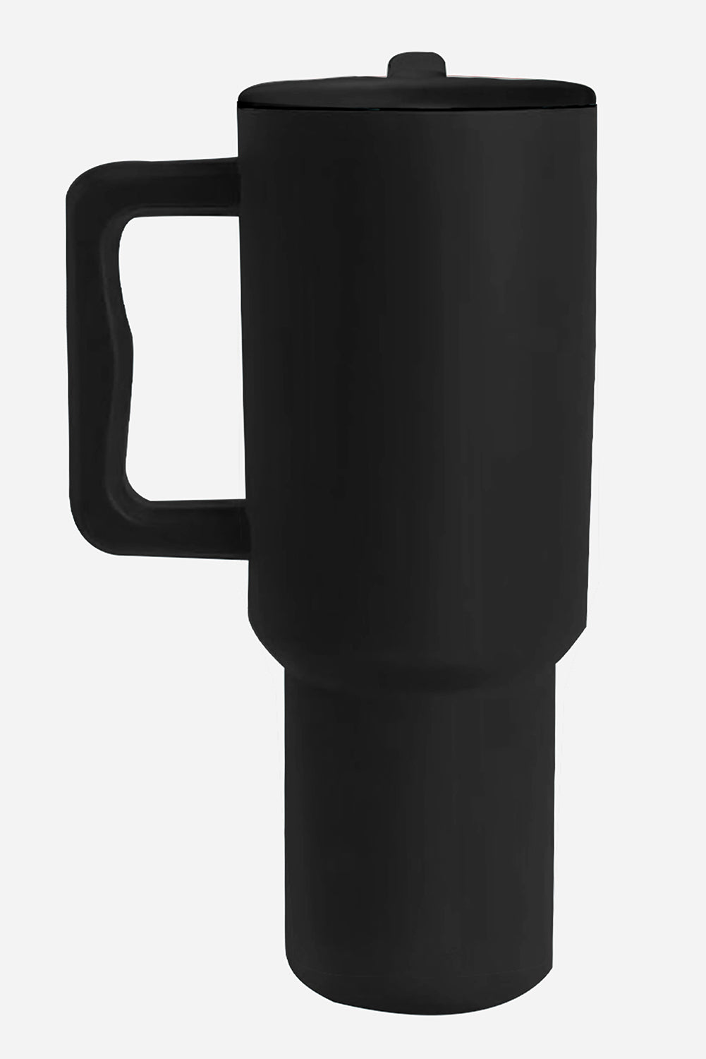 Black Frosted Stainless Handle Large Vacuum Cup with Straw 40oz