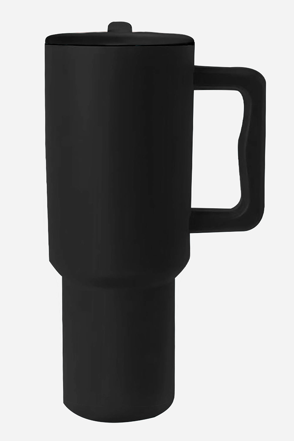 Black Frosted Stainless Handle Large Vacuum Cup with Straw 40oz