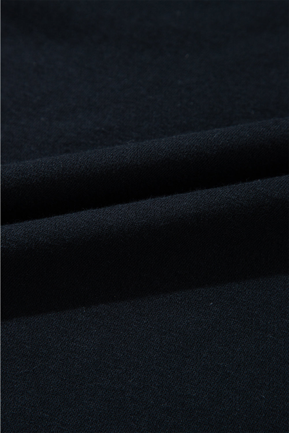 Black Solid Color Rivet Stud Raglan Sleeve Hoodie with Pocket
