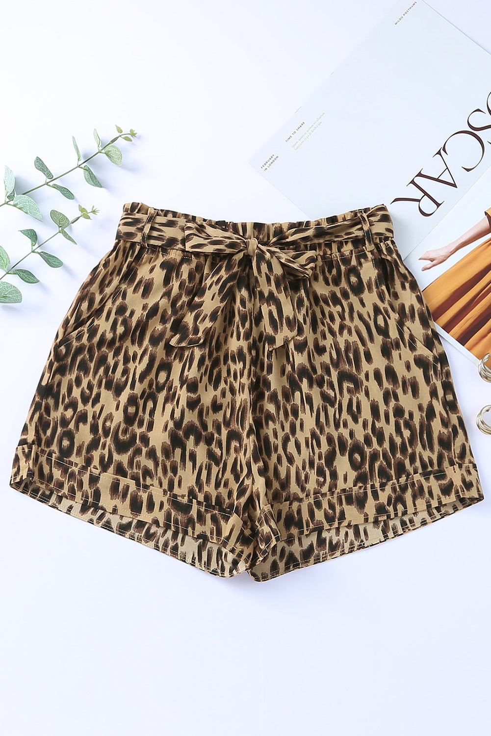 Animal Print Casual Shorts