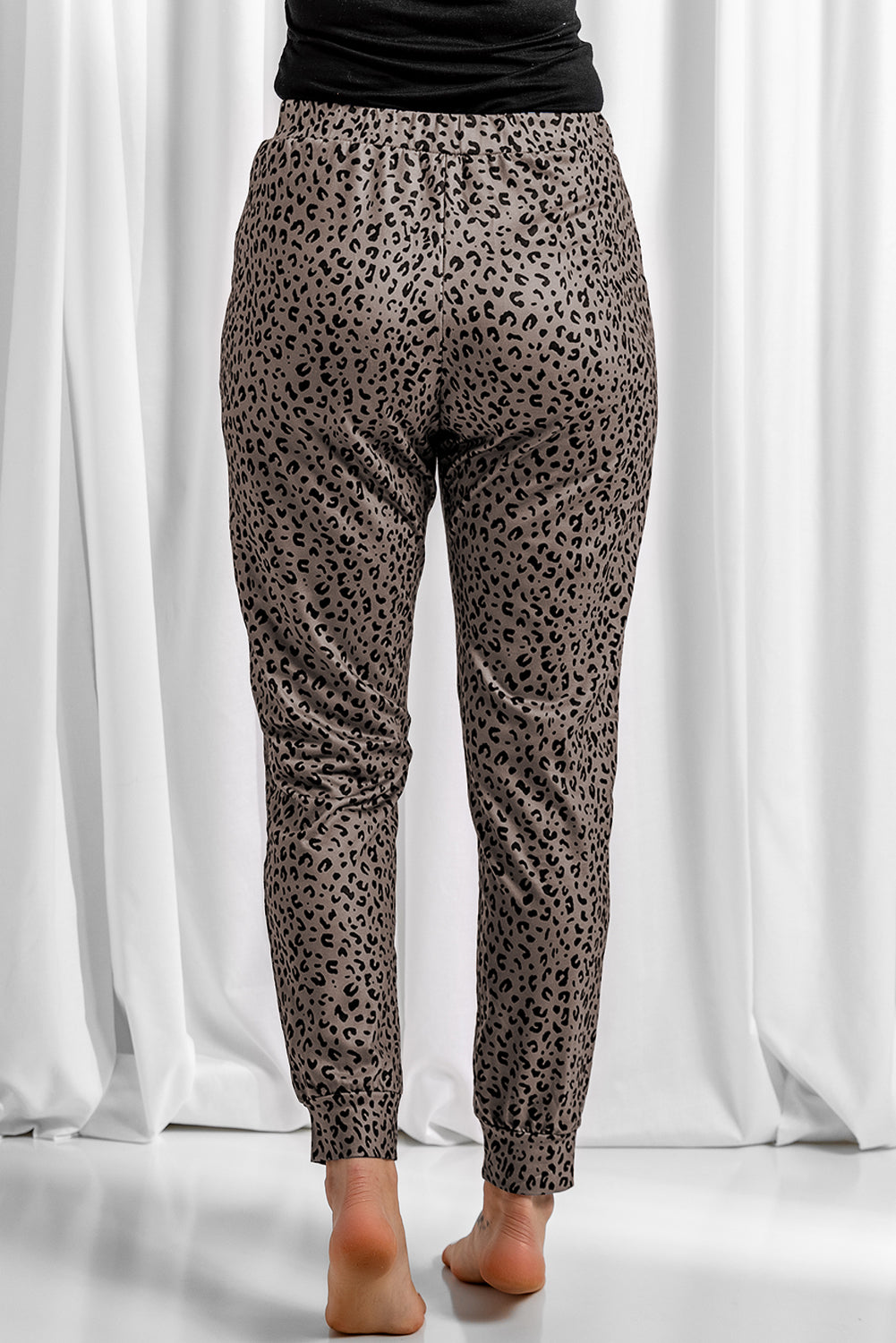 Brown Breezy Leopard Joggers