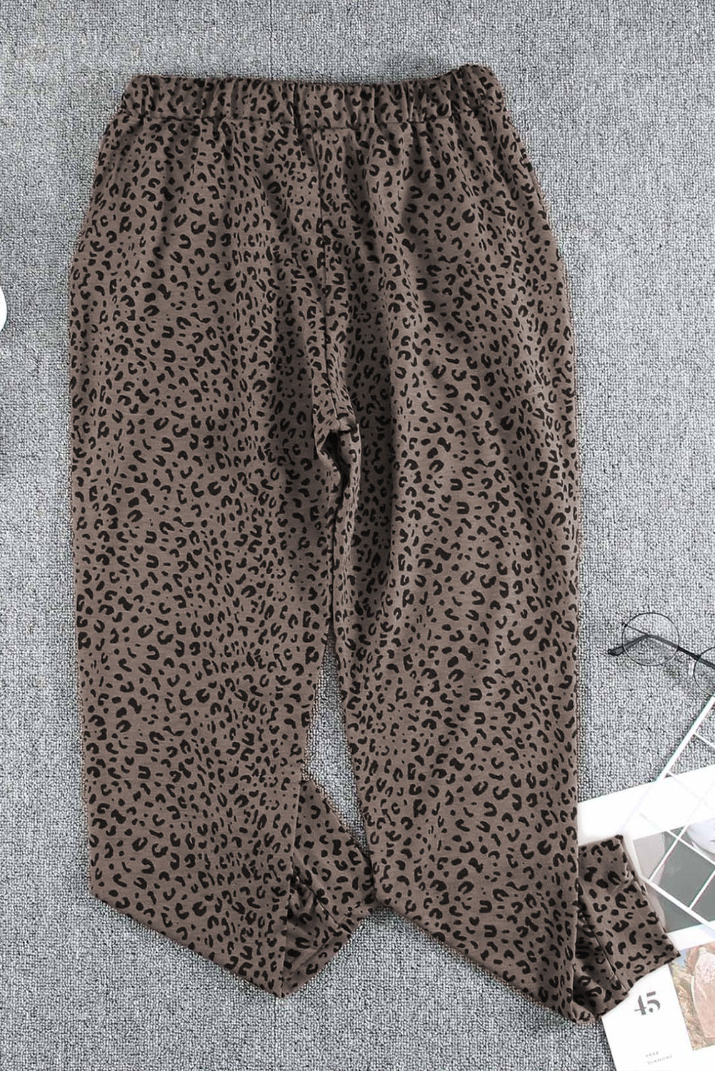 Brown Breezy Leopard Joggers