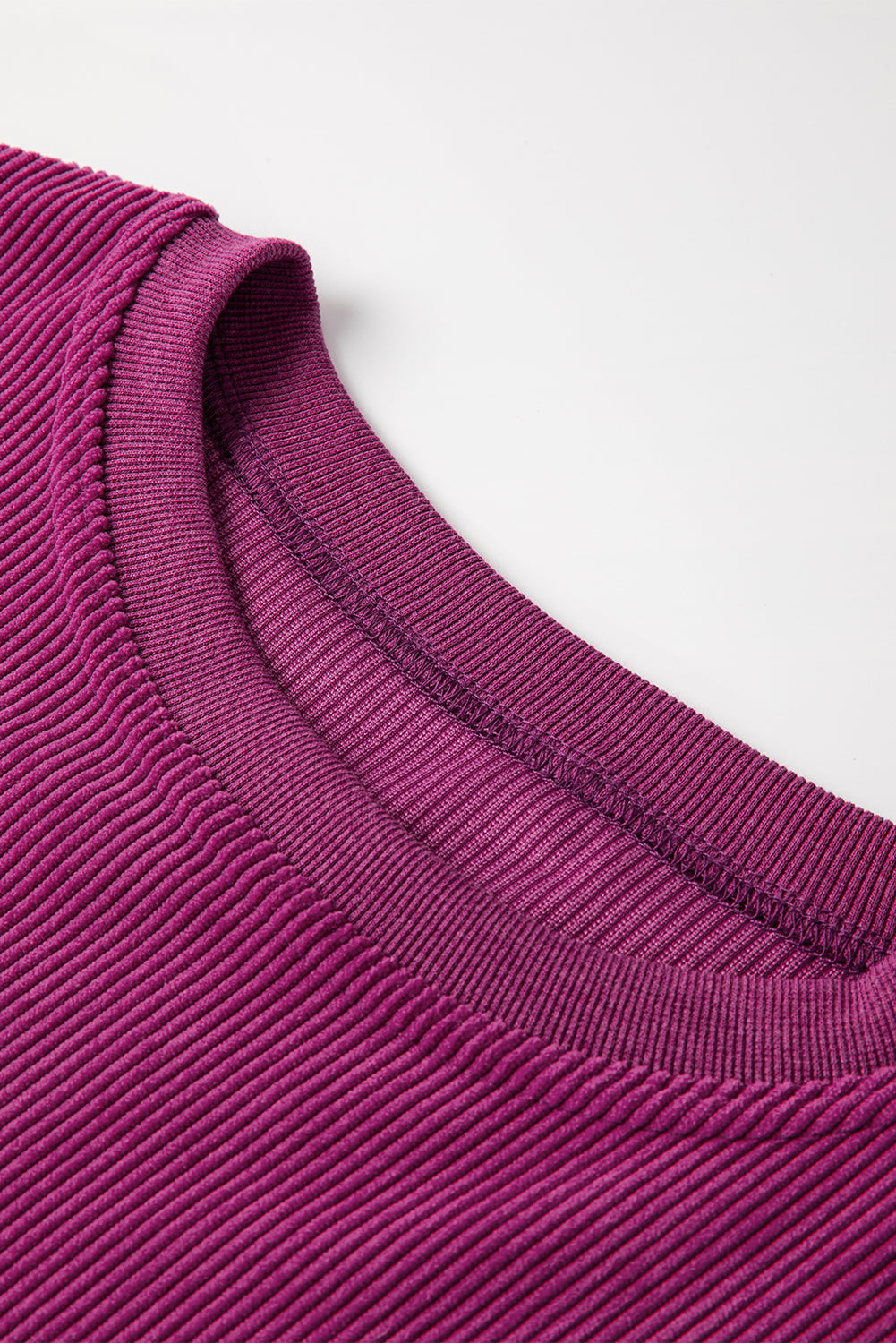 Festival Fuchsia Ribbed Corduroy Oversized Sweatshirt