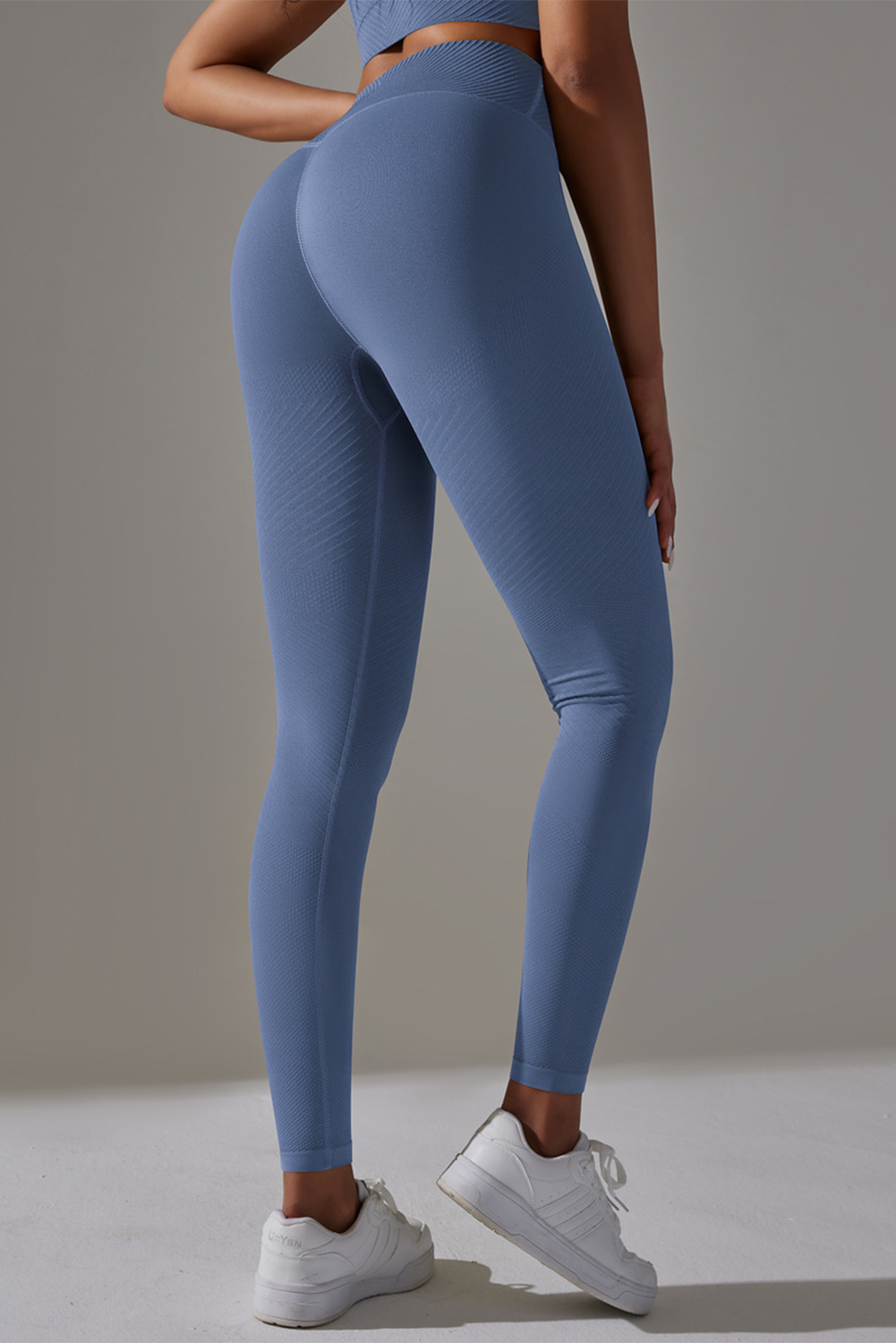 Ashleigh Blue Solid Color High Waist Butt Lifting Active Leggings
