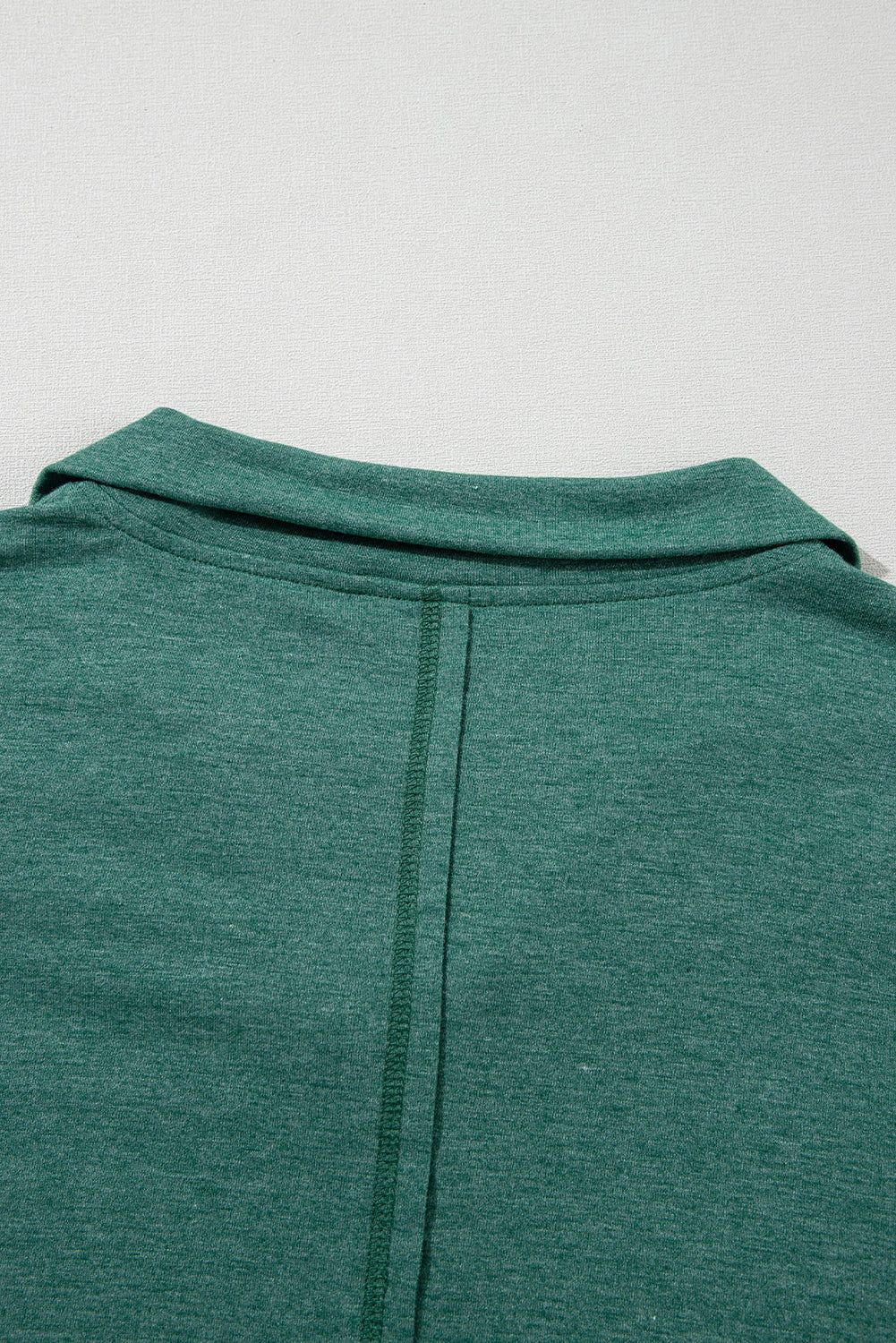 Evergreen Exposed Seam Collared Pocketed Loose Sweatshirt