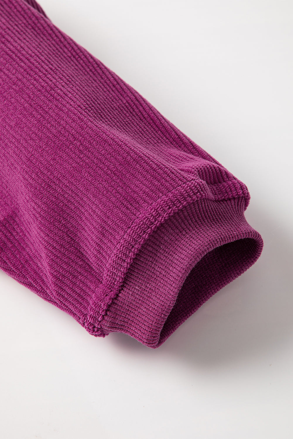 Festival Fuchsia Ribbed Corduroy Oversized Sweatshirt