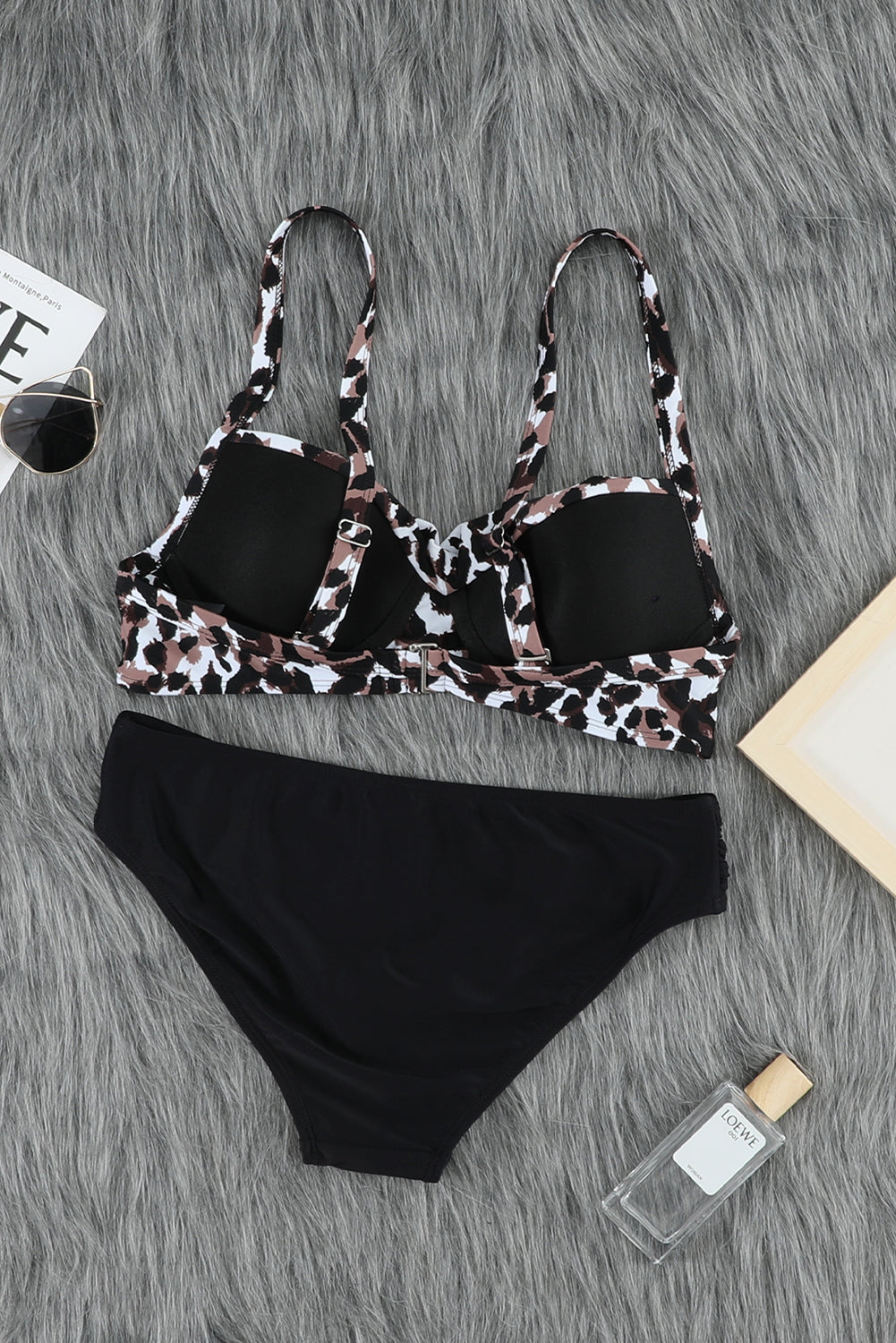 Leopard Twisted Bust Bikini Set